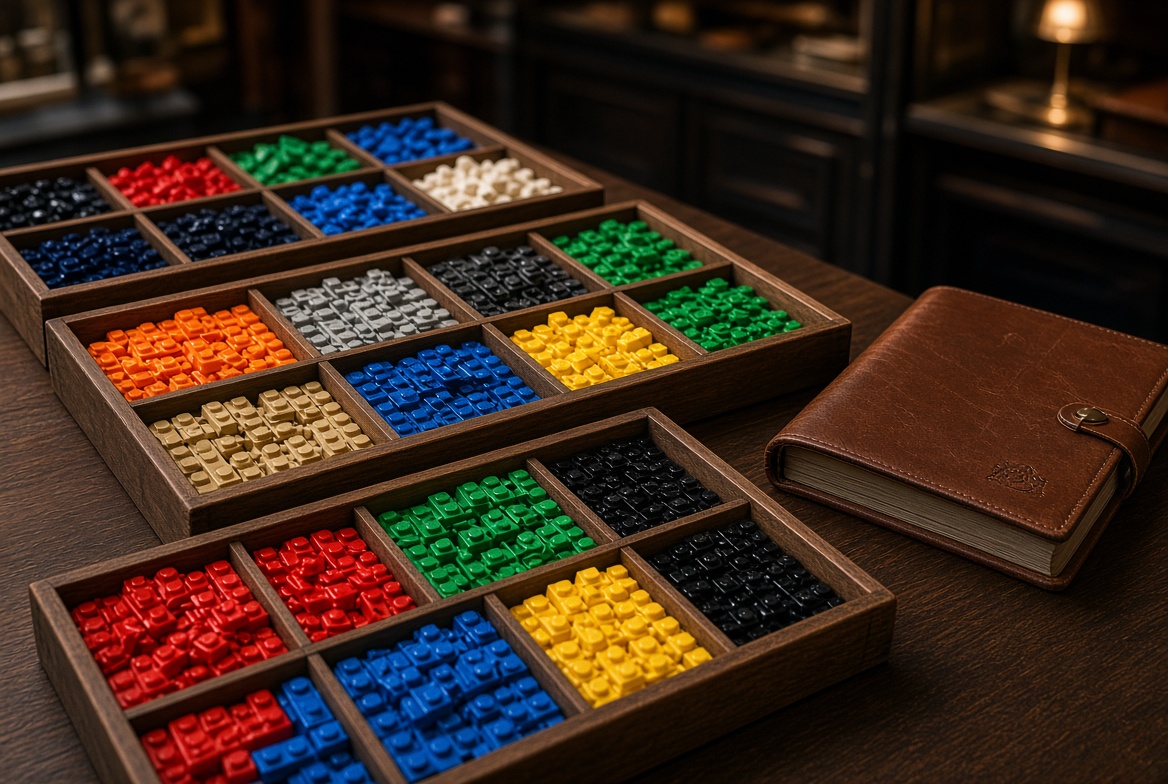 Bulk sorted bricks in trays